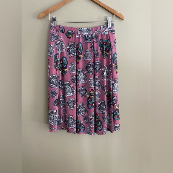 LulaRoe: Skeleton Key Pattern Swing Skirt - Picture 3 of 17